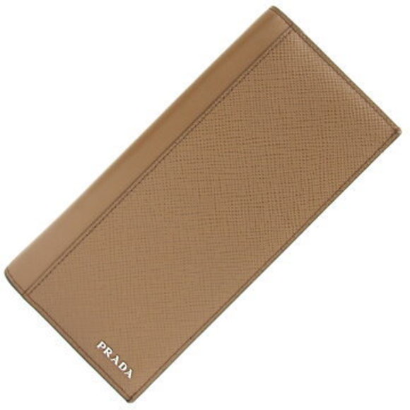 Prada Fold long Wallet brown leather - Picture 1 of 8